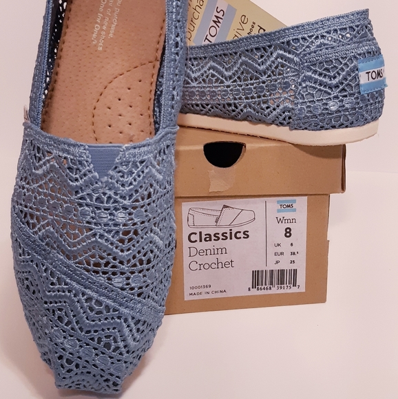 TOMS Denim Crochet - Picture 1 of 4